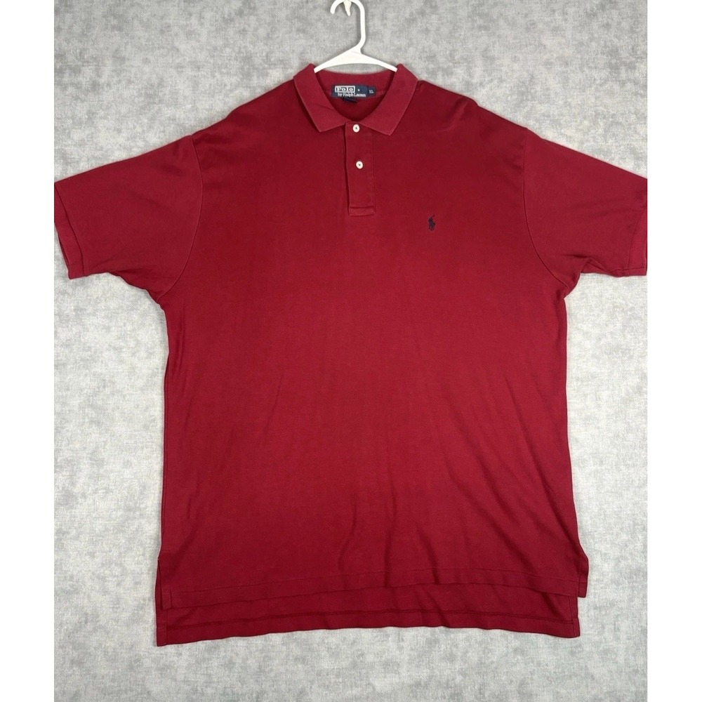 Vintage Polo Ralph Lauren Polo Shirt Mens XL Red Made USA Northern Mariana